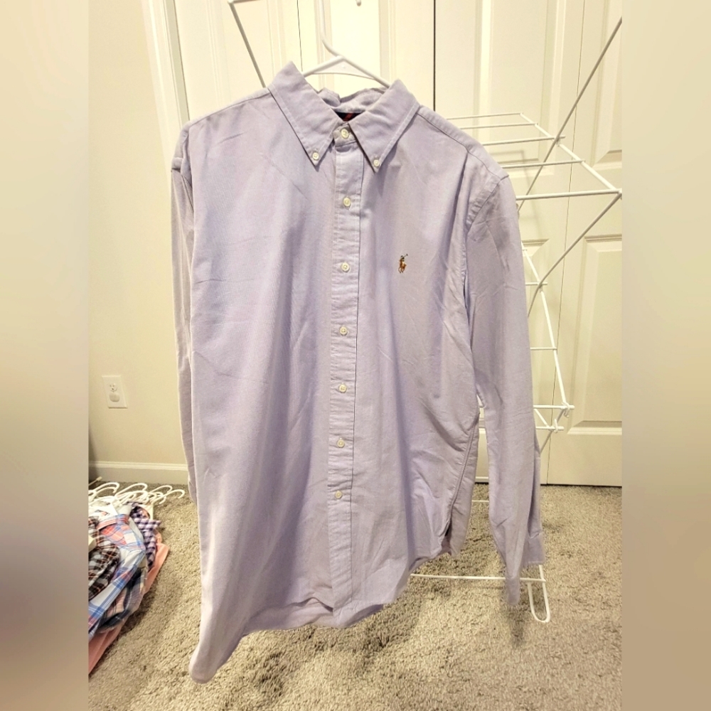 Mens Polo Oxford Button Down Shirt